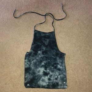 Black tie dye halter top